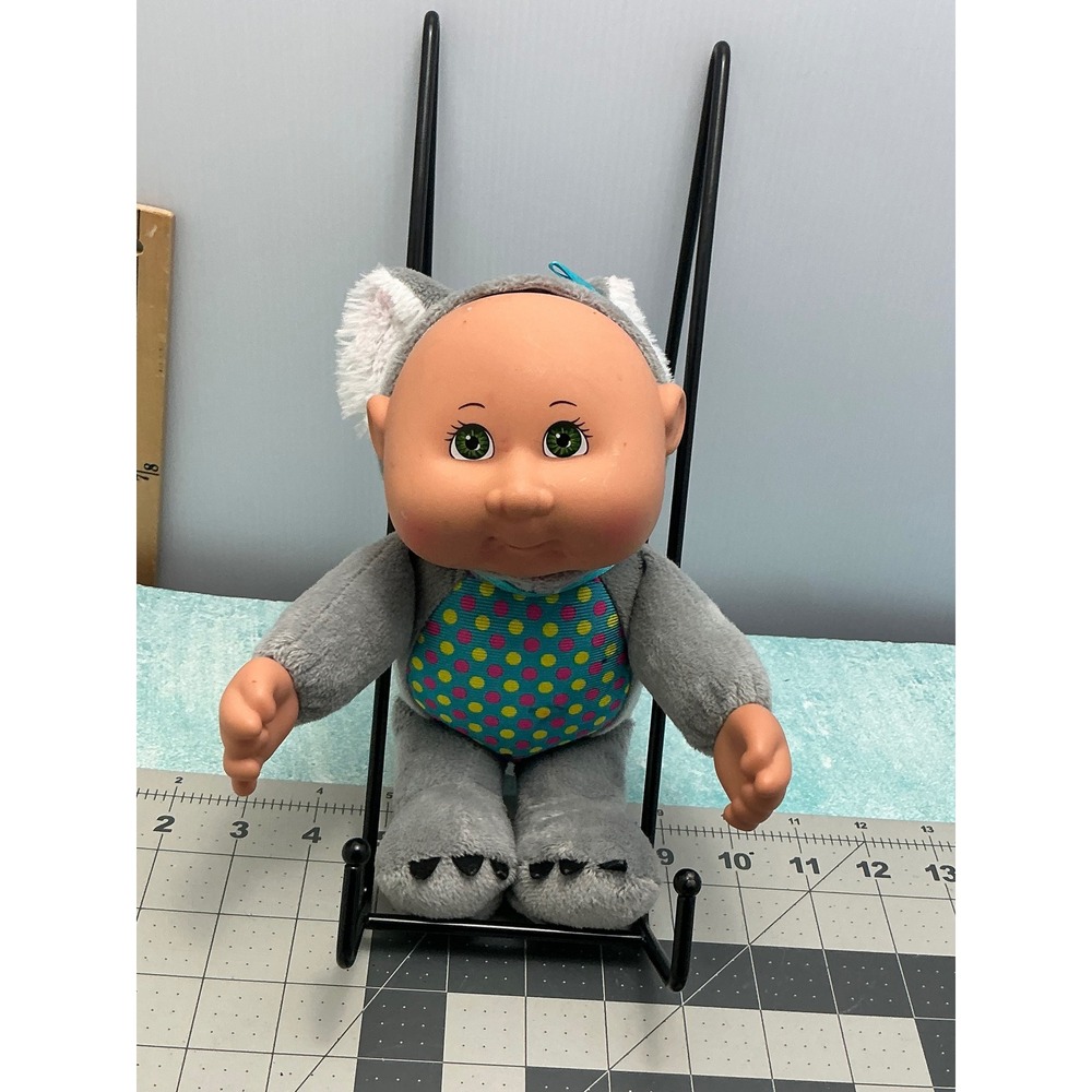 Cabbage Patch Kids Cuties Koala Plush Doll Gray Polka Dot 9 Inch Green Eyes